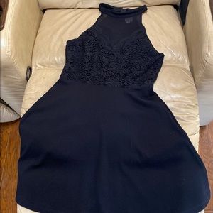 Black sleeveless cocktail dress